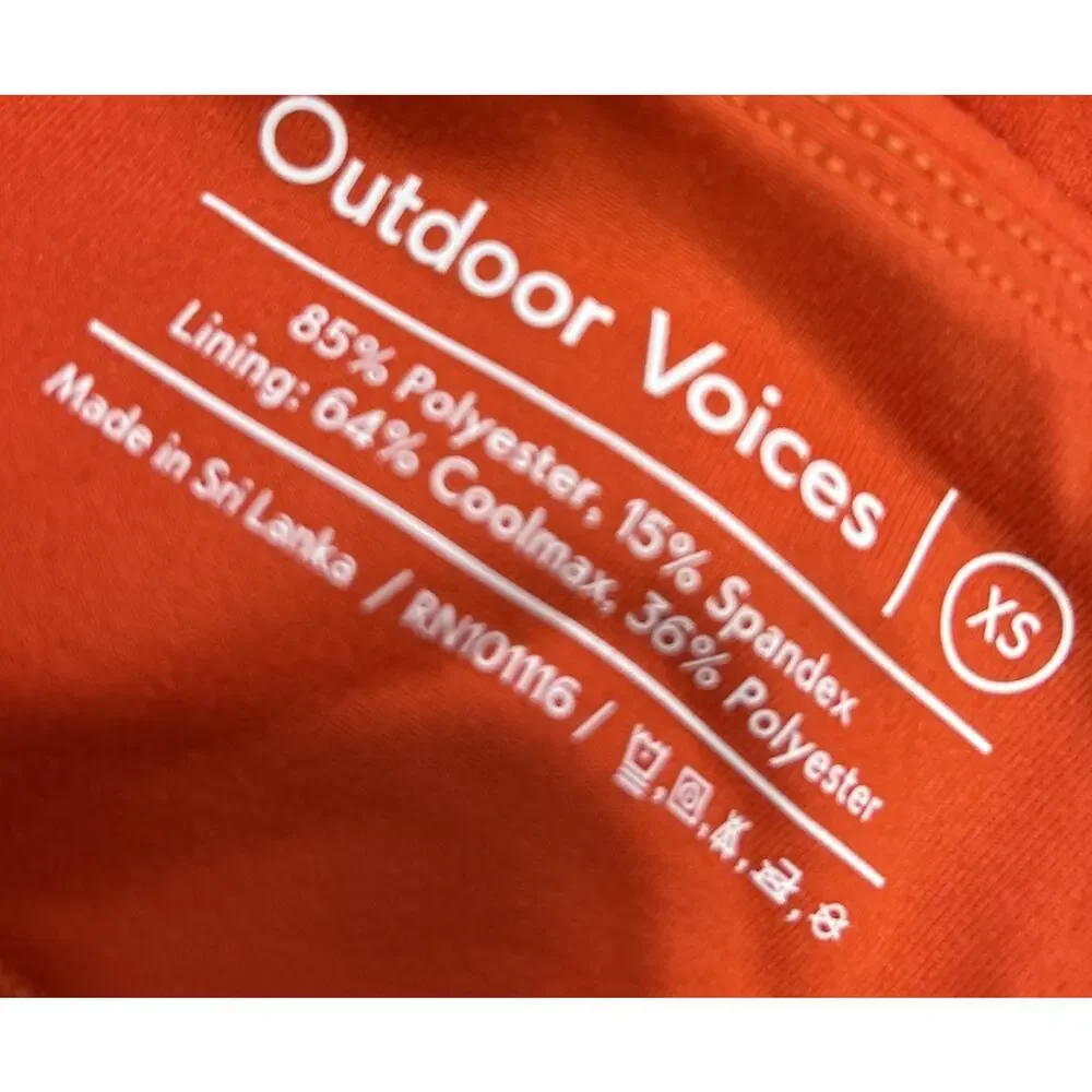 Women’s OUTDOOR VOICES RN#101116 High Rise Orange Leggings Size XS *A7